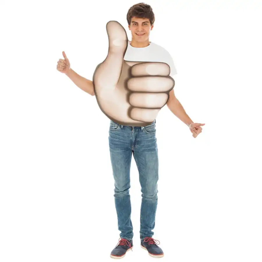 Costume De Smiley Pouce En L'air Pour Adulte
