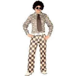 Costume Disco Fleurs Et Damier