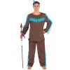 Costume Marron Et Bleu D'Indien Pour Homme