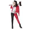 Costume Noir Rouge D'arlequin Tueuse Pour Femme