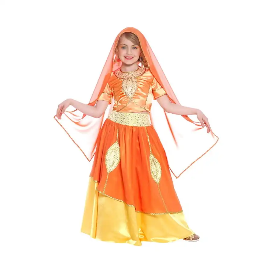Costume Orange Petite Danseuse De Bollywood – Image 4