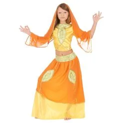 Costume Orange Petite Danseuse De Bollywood