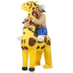 Costume Porte Moi Gonflable De Girafe Pour Adulte