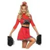 Costume Rouge De Pompom Girl Pour Femme