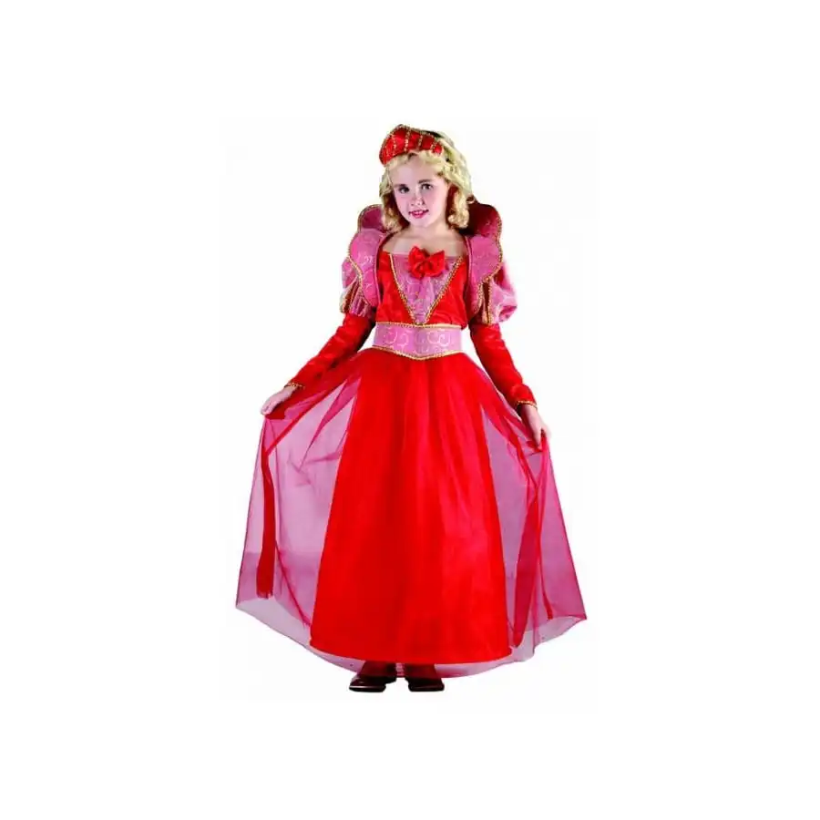 Costume Rouge De Reine Médiévale Pour Fille – Image 3