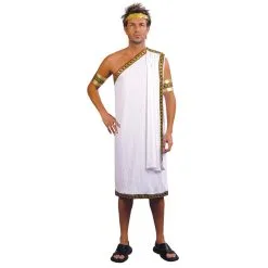 Costume Tunique Grecque Blanche Pour Homme