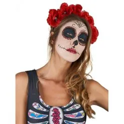 Couronne De Fleurs Rouge Dia De Los Muertos