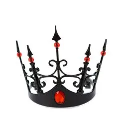 Couronne De Reine Noire Avec Pierres Rouges