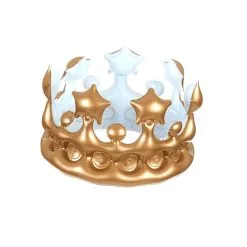 Couronne Gonflable Dorée Pour Adulte