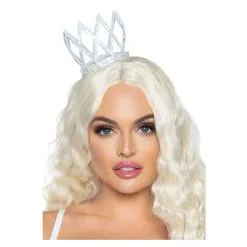 Couronne Haute Argentée Avec Strass