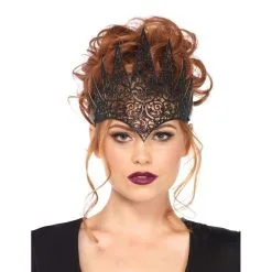 Couronne Noire De Reine Maléfique Pour Femme