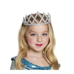Couronne Tiare Argentée Avec Strass Pour Enfant