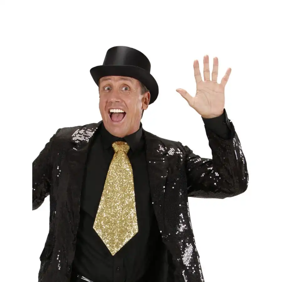 Cravate Paillette Or – Image 2