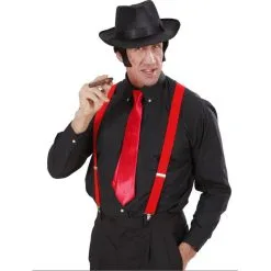 Cravate Rouge Unie Et Satinée De 145cm