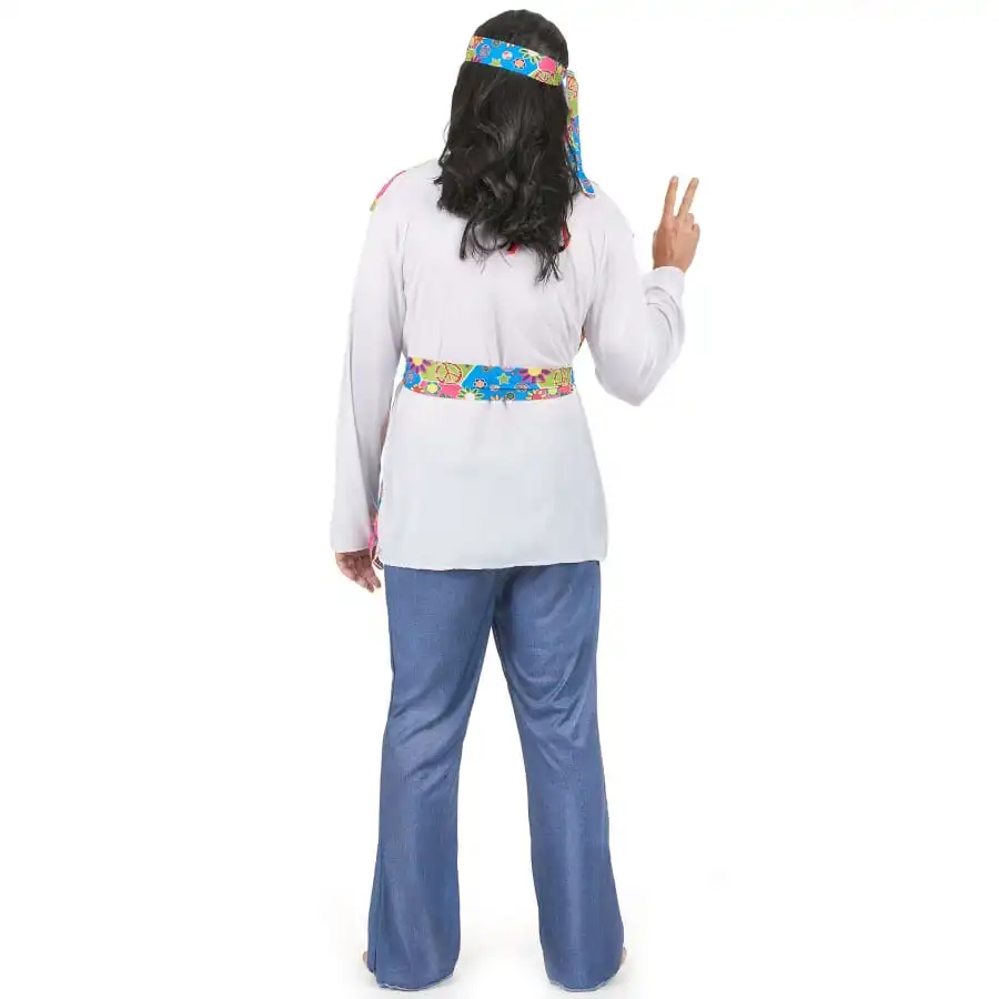 Déguisement Bleu Et Coloré De Hippie Pour Homme – Image 3