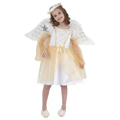 Déguisement D'ange Broderies Dorées Pour Enfant