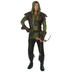 Déguisement D'archer Médiéval Marron Vert, Adulte
