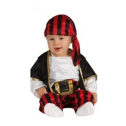 Déguisement De Bébé Pirates Rayé Rouge Et Noir