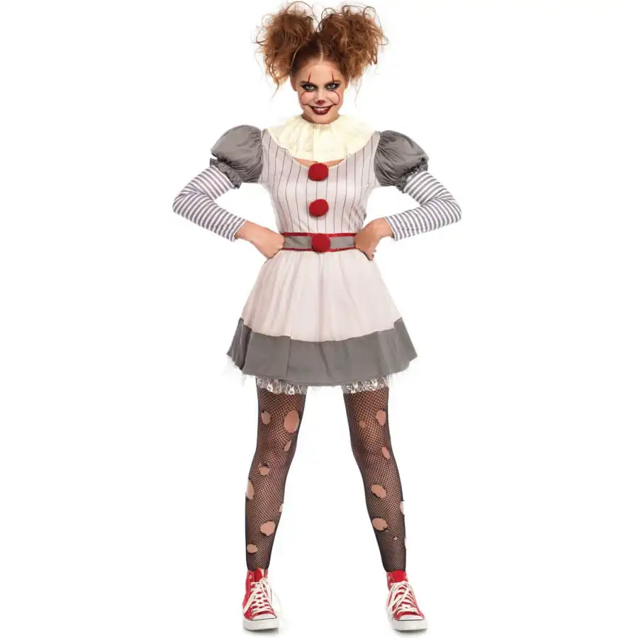 Déguisement De Clown Terrifiant Vintage Pour Femme