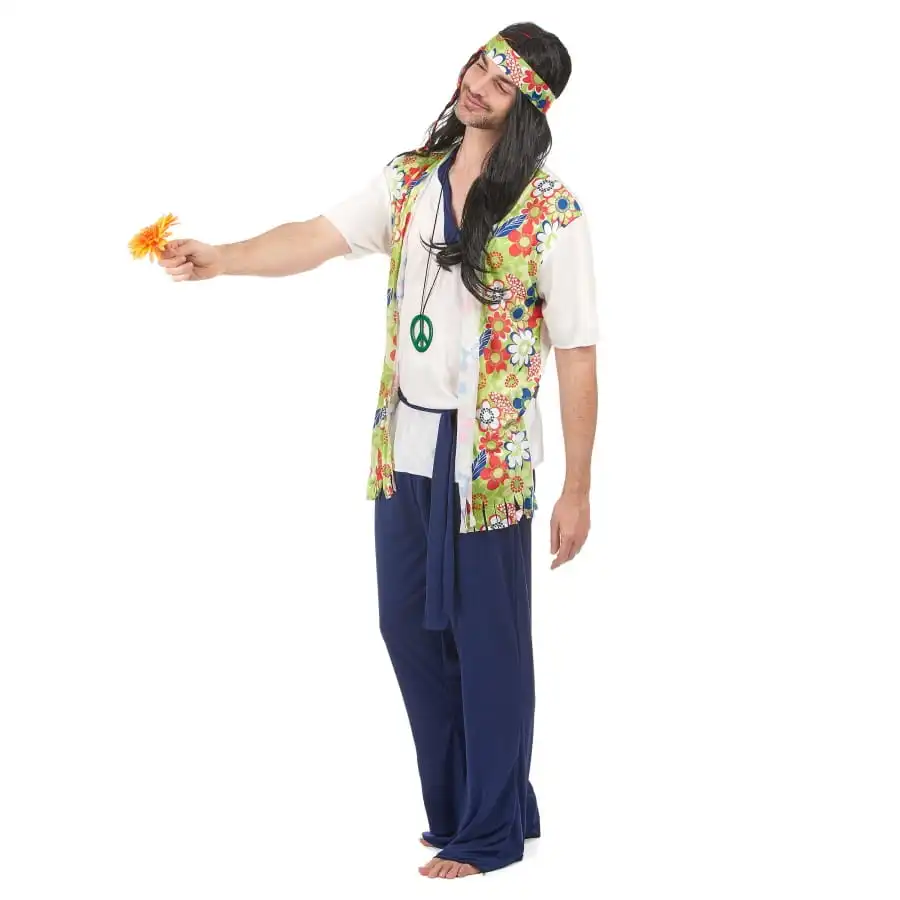 Déguisement De Hippie Avec Pantalon Bleu – Image 2