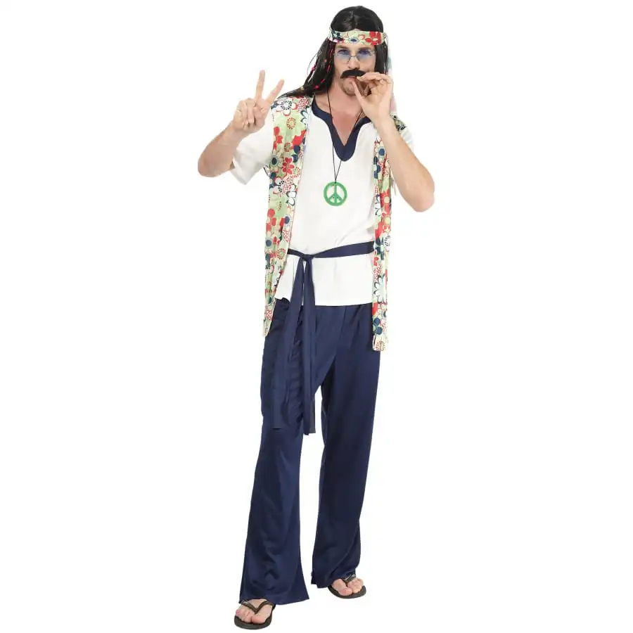 Déguisement De Hippie Avec Pantalon Bleu – Image 4