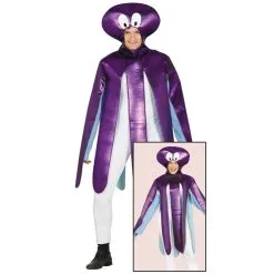 Déguisement De Poulpe Violet Effet Brillant Adulte