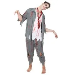 Déguisement De Zombie Blanc Et Gris