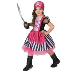 Déguisement Girly Rose De Pirate Pour Fillette