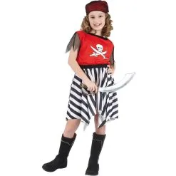 Déguisement Ligné De Petite Piratesse