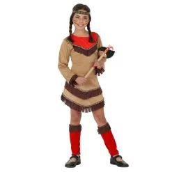 Déguisement Marron Beige De Petite Indienne