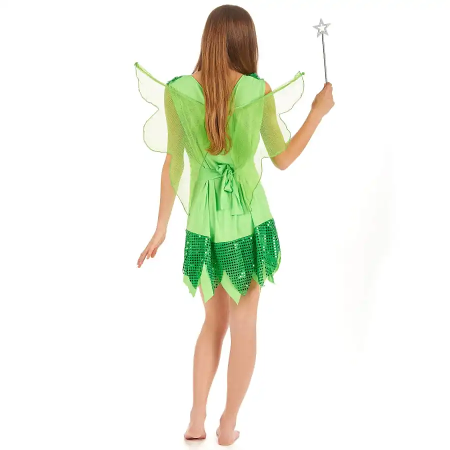 Déguisement Pailleté De Fée Verte Pour Femme – Image 4