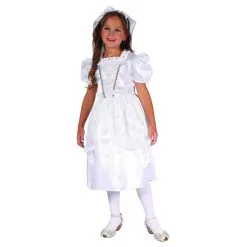 Déguisement Robe Blanche Satinée De Petite Mariée