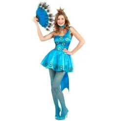 Déguisement Robe Bleue Paon Pour Femme