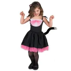 Déguisement Robe De Chat Rose Noir Pour Enfant