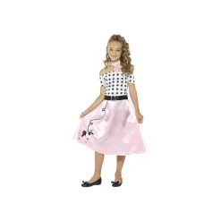 Déguisement Robe Rock Rose Années 50 Pour Enfant