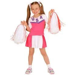 Déguisement Rose De Pompom Girl Pour Enfant