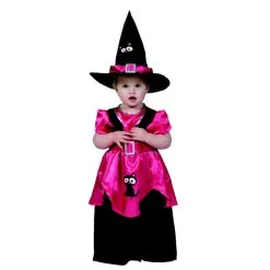 Déguisement Rose Noir De Sorcière Pour Fille
