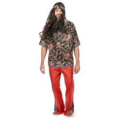 Déguisement Rouge Avec Motifs Hippie Pour Homme