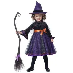 Déguisement Violet De Sorcière Pour Petite Fille