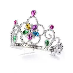 Diadème Couronne Serti De Pierres Colorées