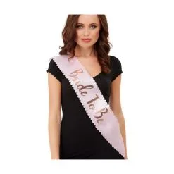 Echarpe Bride To Be Rose Et Dorée