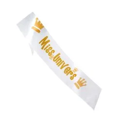 Echarpe Miss Univers Dorée De 80cm