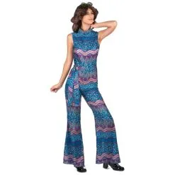 Ensemble Bleu Années 70 Pour Femme