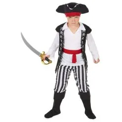 Ensemble De Petit Pirate Rayé Noir Et Blanc