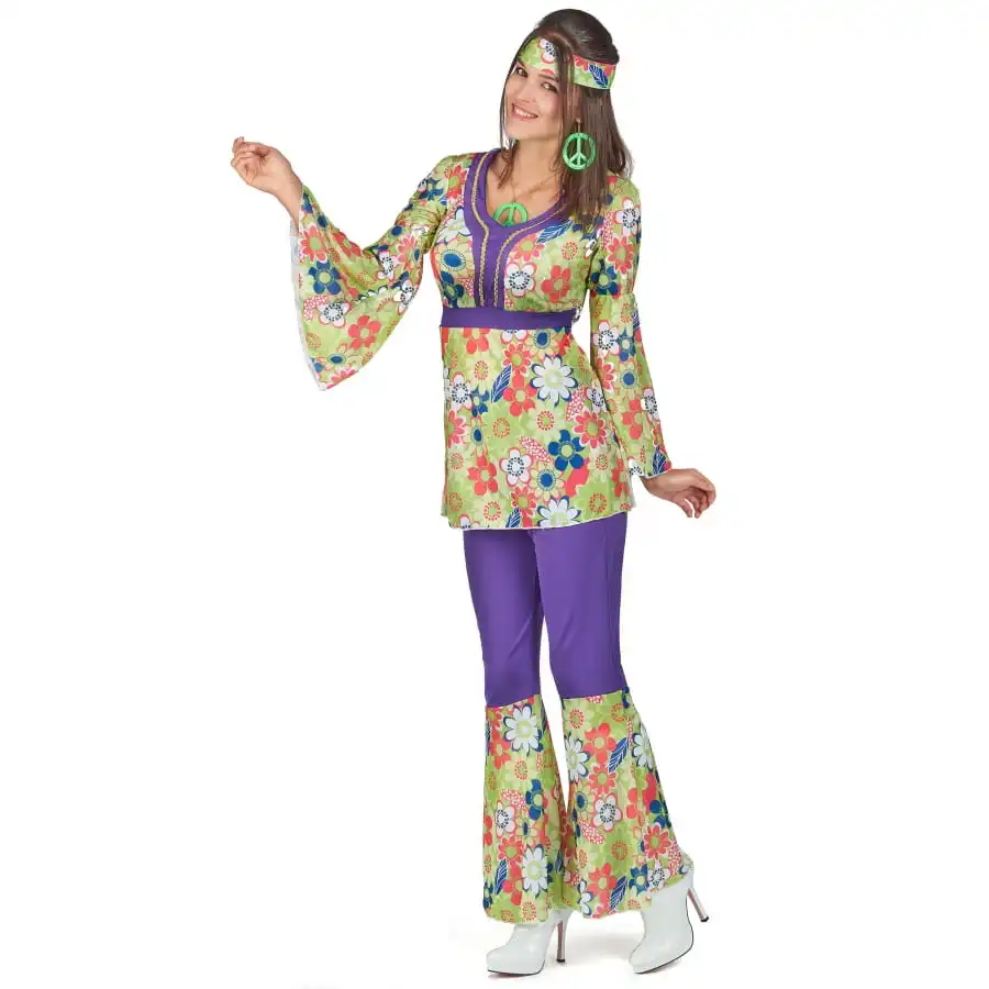 Ensemble Hippie Violet à Motifs Fleuris Pour Femme – Image 2