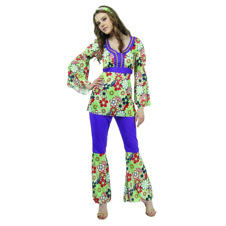 Ensemble Hippie Violet à Motifs Fleuris Pour Femme – Image 4