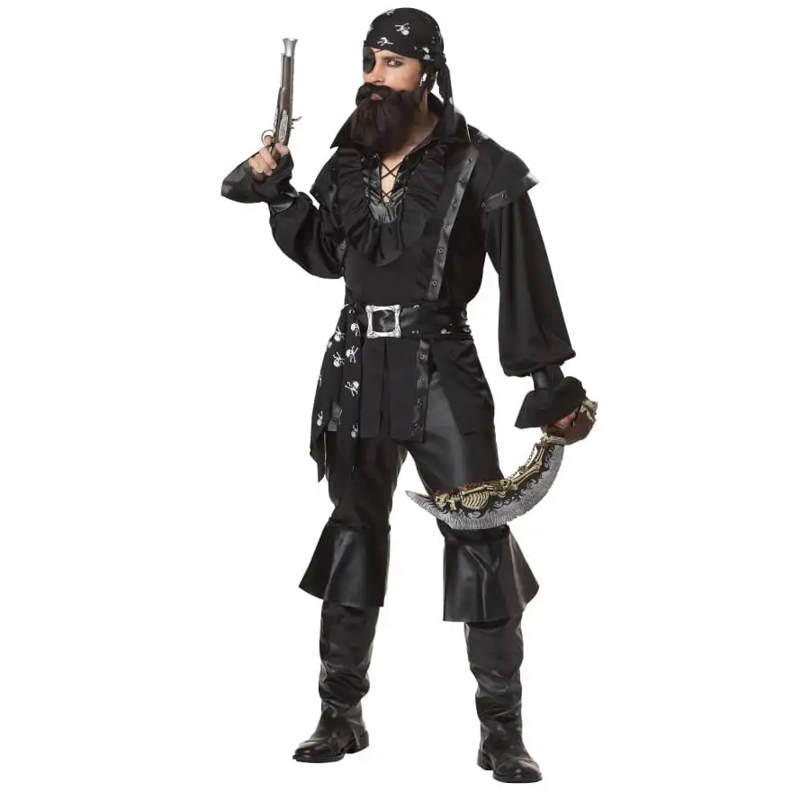 Ensemble Noir Intégral De Pirate Pour Homme
