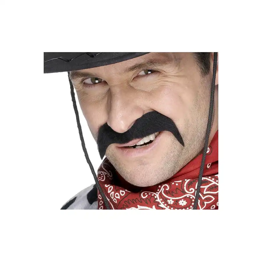 Fausses Moustaches Noires De Cow Boy
