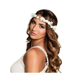 Fin Bandeau De Fleurs Blanches