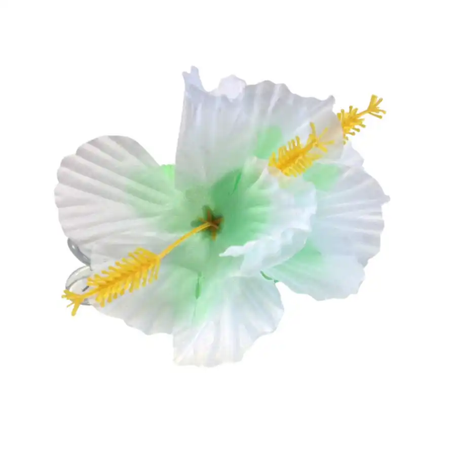 Fleur Blanche Style Hawai Sur Barrette à Cheveux – Image 2